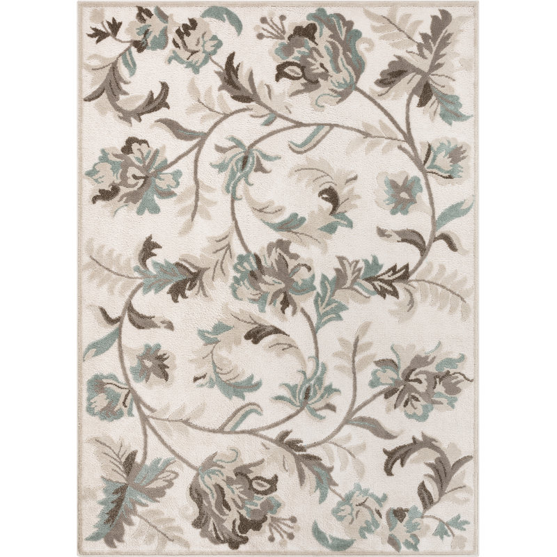 Well Woven Orchid Elsa Farmhouse Floral Cream/Blue Area Rug & Reviews